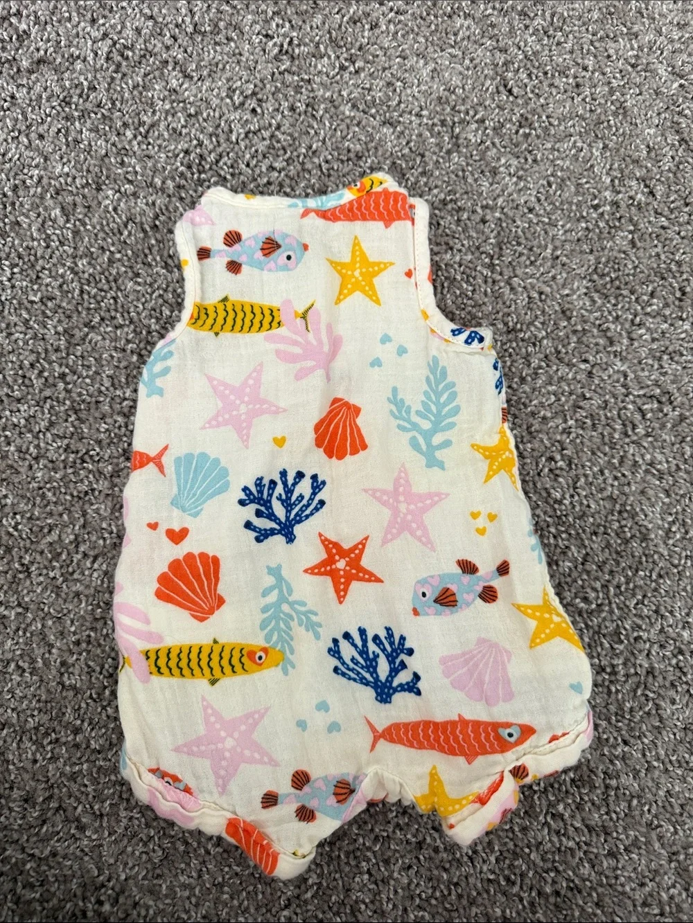 Baby Ocean Print Button Romper old navy